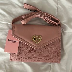 Juicy Couture Chestnut Chino Wallet Crossbody Card Case Boxed Gift Set